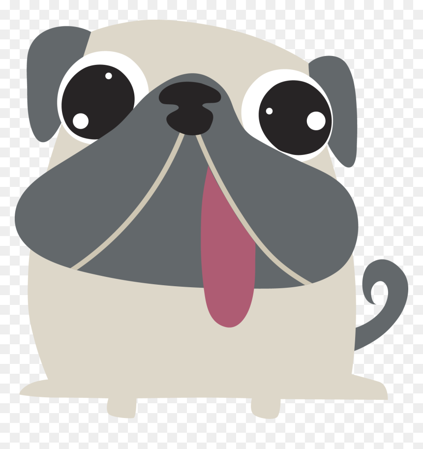 Pug Puppy Sticker Personal Grooming - Happy Birthday To Me Surfing Pug, HD Png Download - pug png