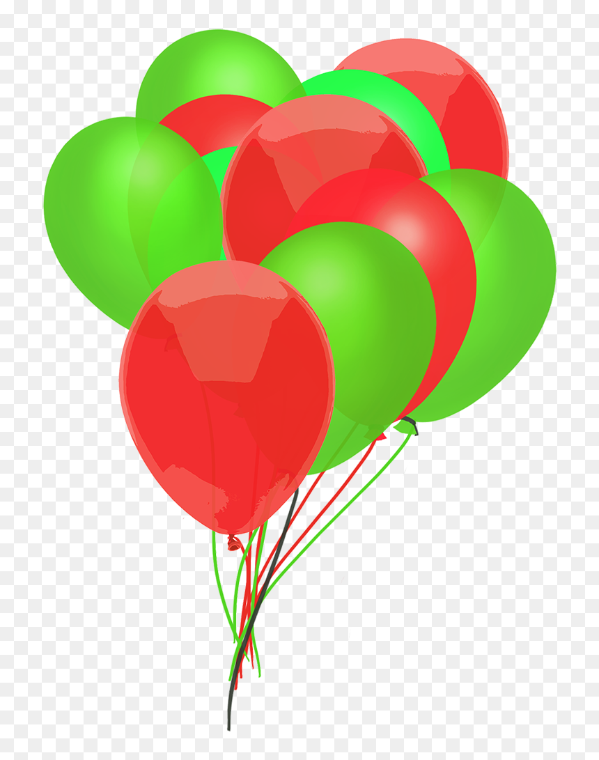 Bunch Of Christmas Balloons - Valentine's Day, HD Png Download - red balloon png