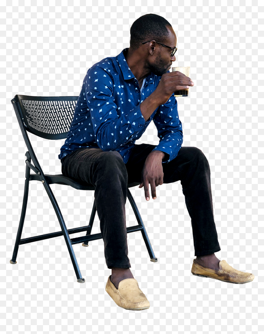 Chair, HD Png Download - person sitting in chair png