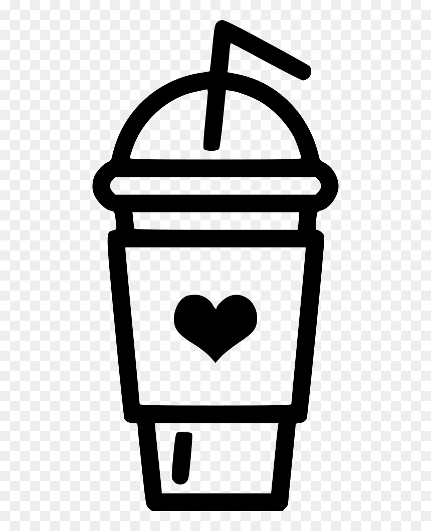Frappuccino Milk Shake Comments - Iced Coffee Clipart Black And White, HD Png Download - starbucks cup png
