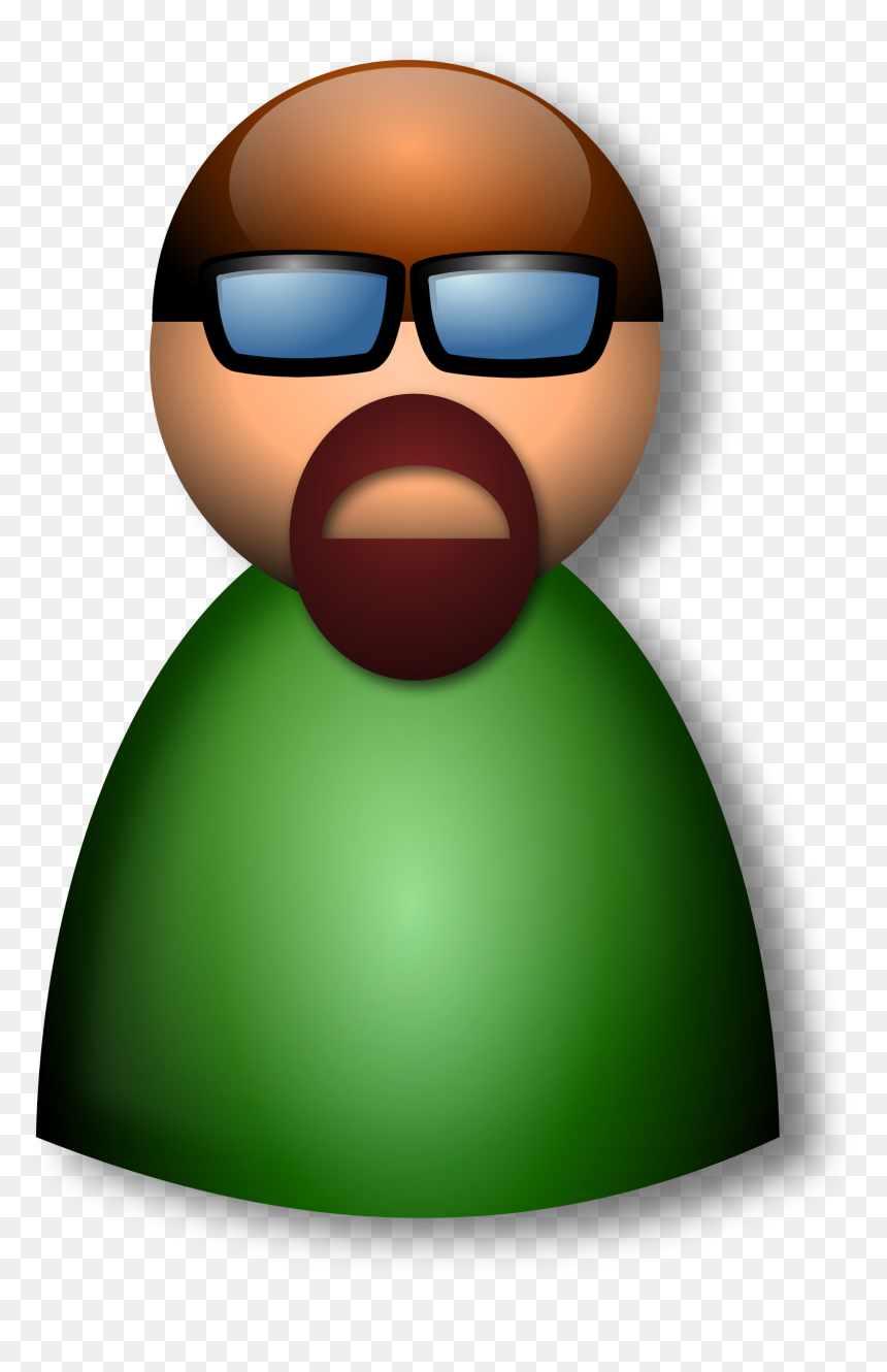 User Icon Remix Clip Arts - Bald And Beard With Sun Glasses, HD Png Download - user icon png