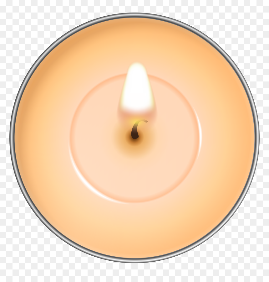Round Orange Candle Png Clip Art, Transparent Png - flame emoji png