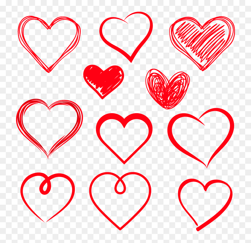 Drawing Heart Royalty - Drawing Heart Png, Transparent Png - hand drawn heart png