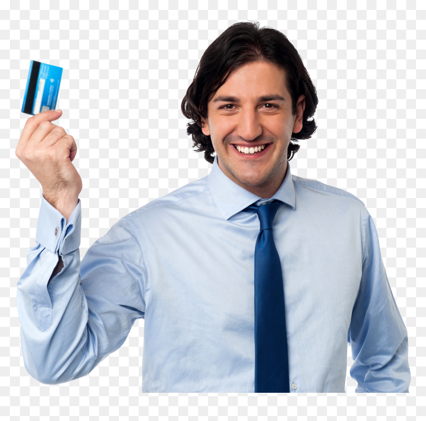 Man Holding Credit Card Png - Person Holding A Credit Card, Transparent Png - card png