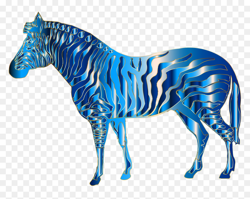 Aquamarine Zebra Clip Arts - Blue Zebra Png, Transparent Png - zebra png