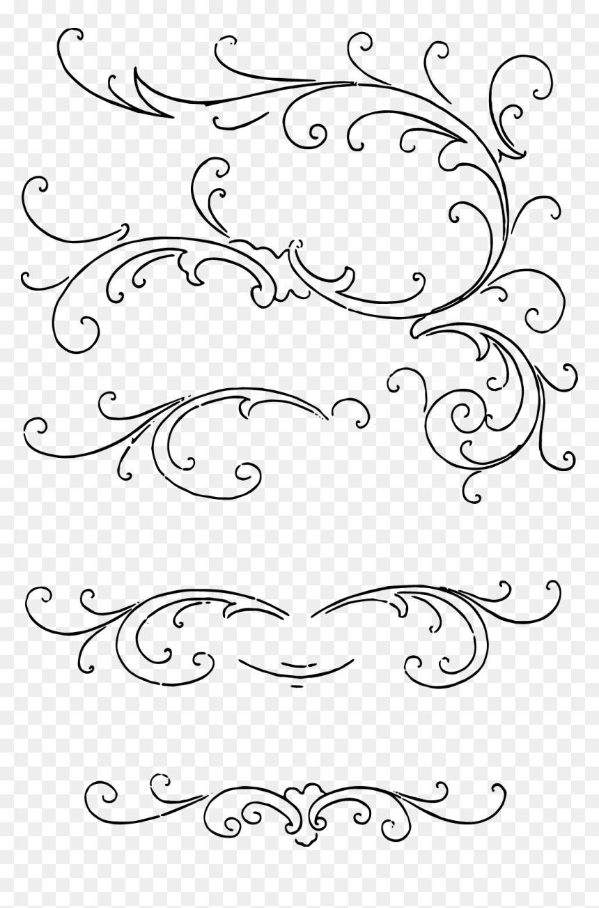 Calligraph Free Decorations Clipart Clip Royalty Free - Ornament Calligraphy, HD Png Download - ornaments png