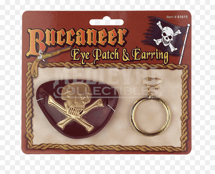 Buccaneer Eye Patch And Earring - Earring, HD Png Download - eye patch png