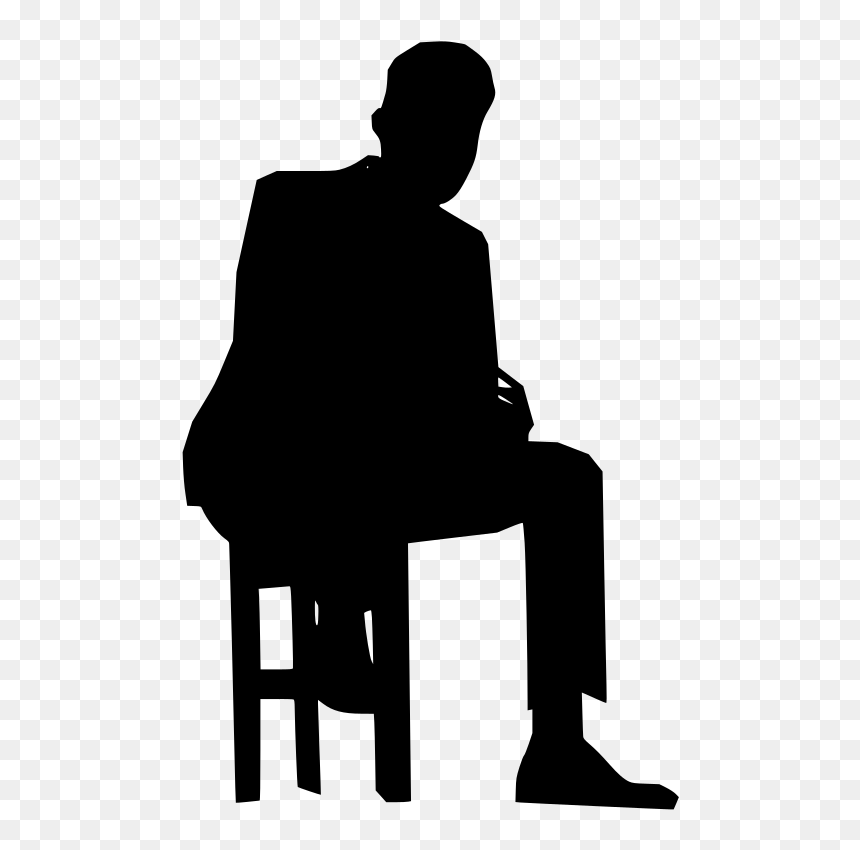 Sitting, HD Png Download - person sitting in chair png