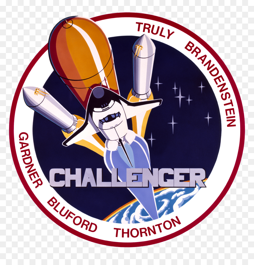 Sts-8 Patch - Challenger Nasa, HD Png Download - space shuttle png