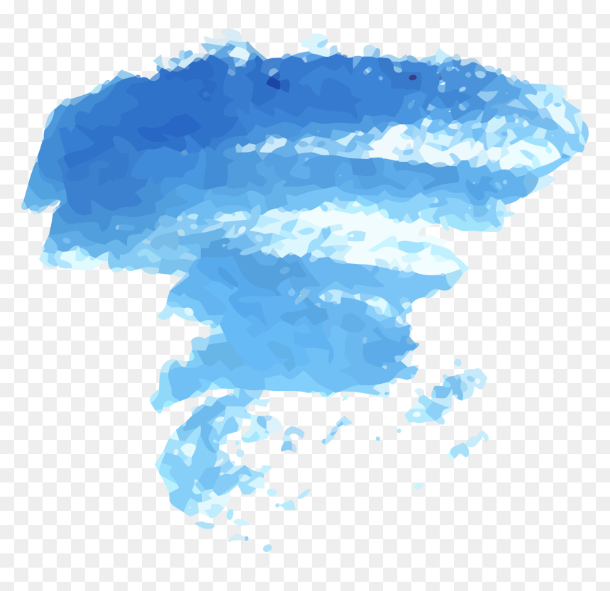 Watercolor Blue Png - Tornado Watercolor, Transparent Png - blue png