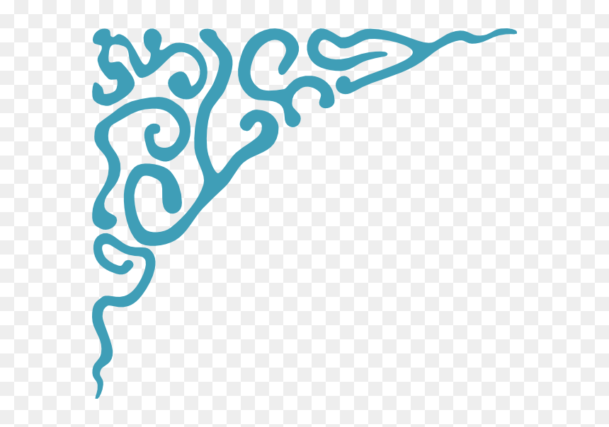 Corner Border Png Png Download - Ornament Blue Png, Transparent Png - corner border png