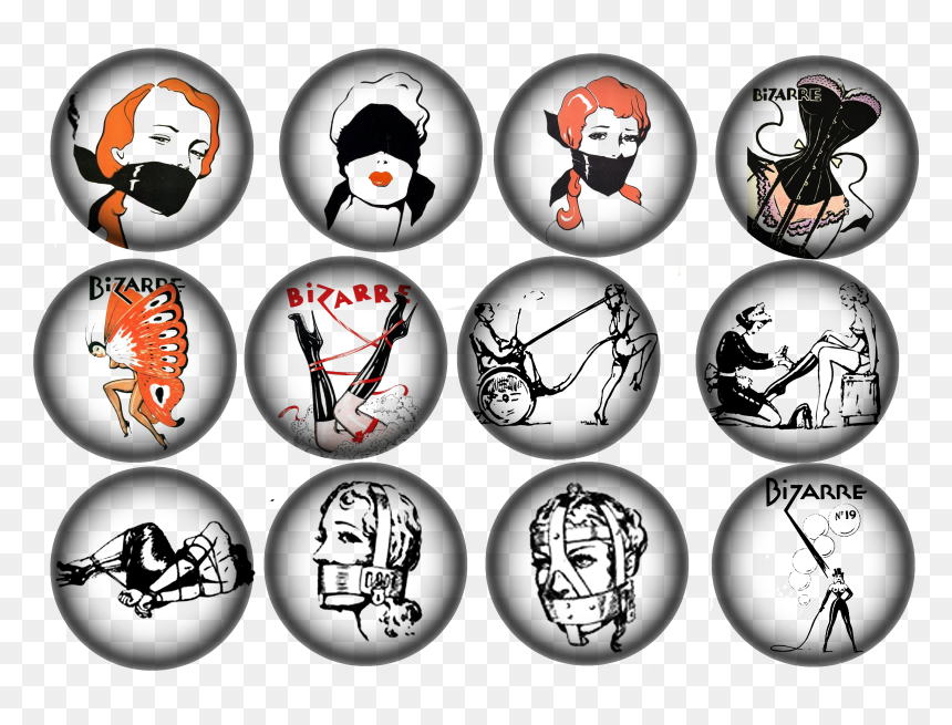Bizzare Magazine Ornaments Png - John Willie Illustrations, Transparent Png - ornaments png