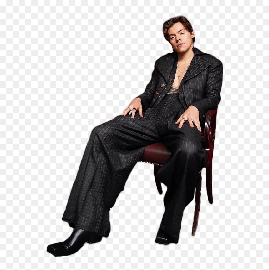 Man Sitting Png - Harry Styles Sunday Times Magazine, Transparent Png - man sitting png