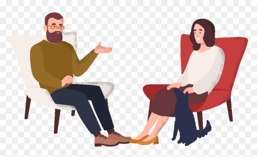 Nonprofs - Psychological Sitting Cartoon, HD Png Download - person sitting in chair png