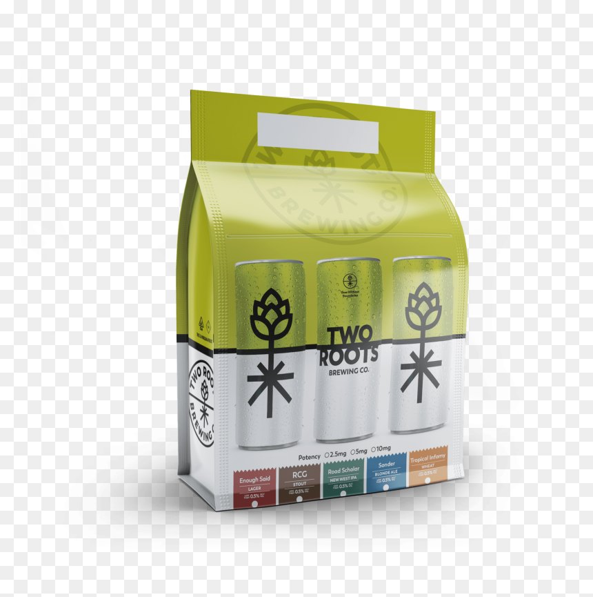 Is Two Roots Brewing, The World’s First Non-alcoholic - Bag, HD Png Download - bag of weed png