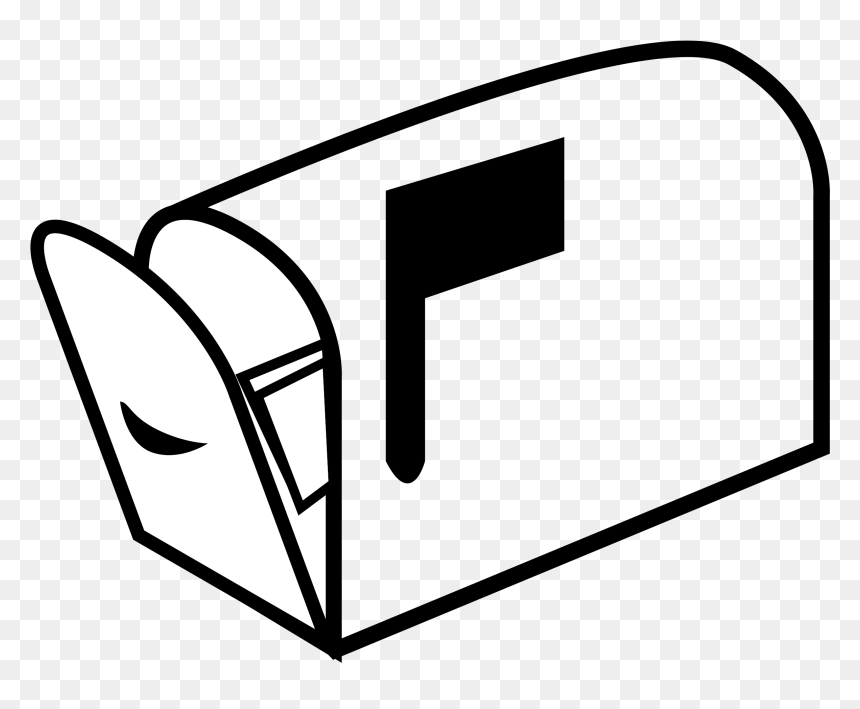 Mailbox 3 Icon Clip Arts - Mailbox Clipart Black And White, HD Png Download - mailbox png