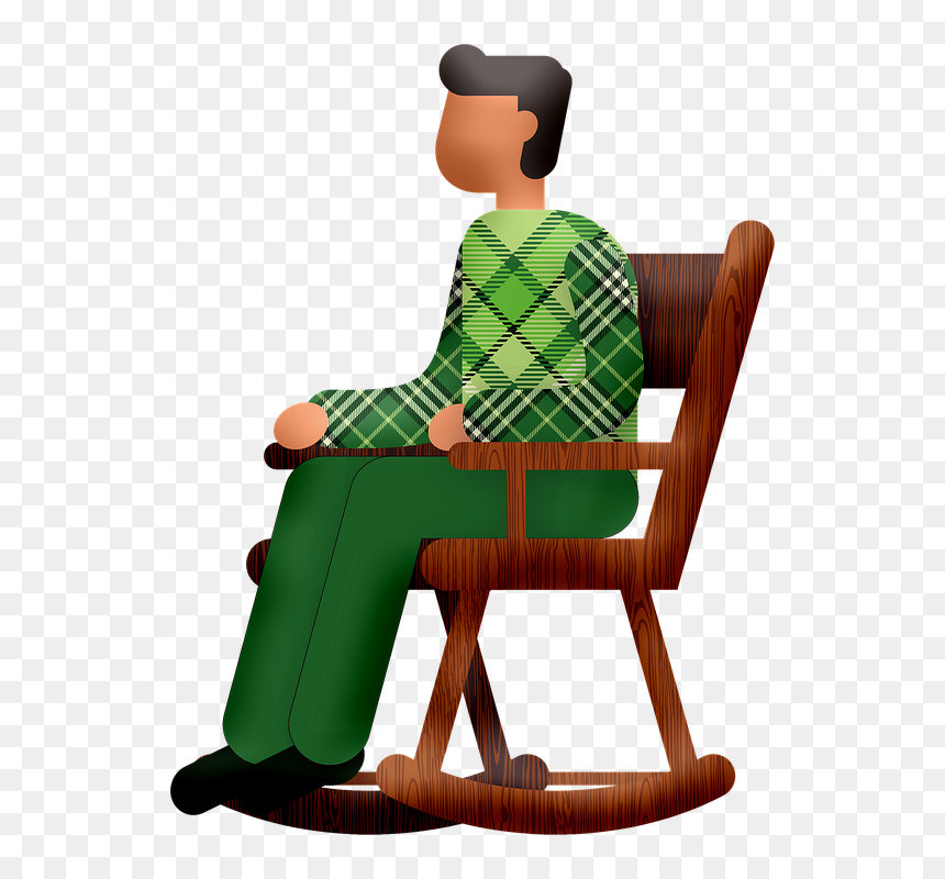 אדם יושב על כסא, HD Png Download - person sitting in chair png