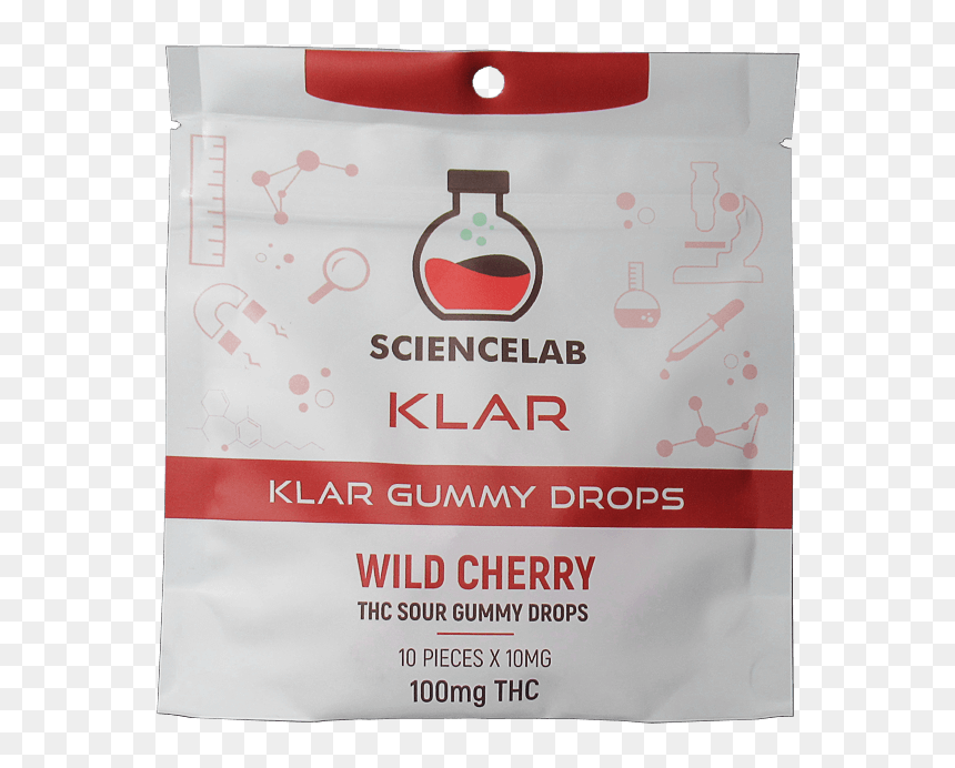White And Red Package Containing Thc Wild Cherry Flavoured - Bag, HD Png Download - bag of weed png