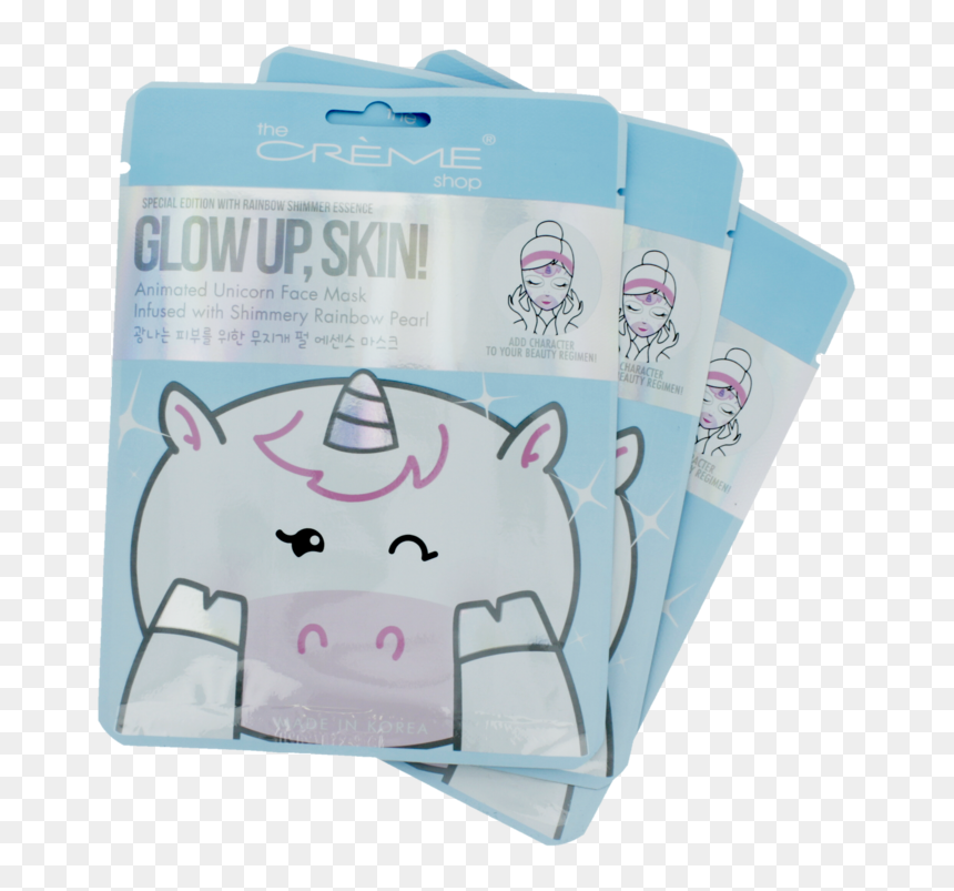 Unicorn Face Mask - Glow Up Skin Unicorn, HD Png Download - unicorn face png