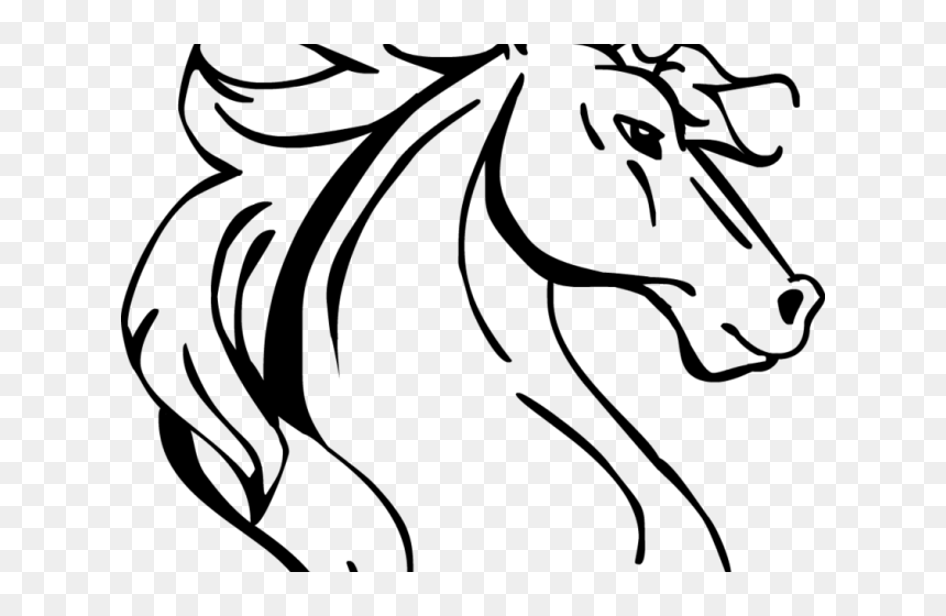 Drawn Unicorn Head - Unicorn Head Black And White, HD Png Download - unicorn head png