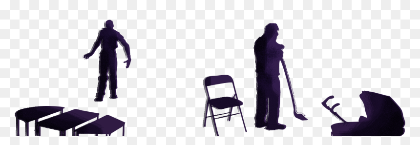 Silhouette, HD Png Download - person sitting in chair png