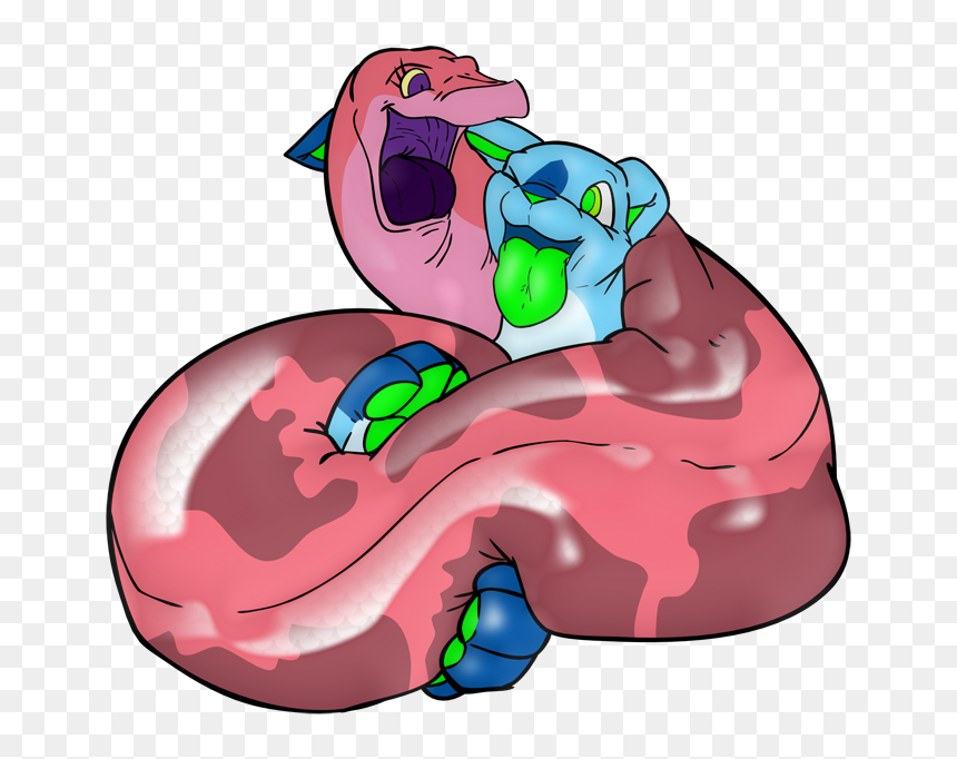 Jade And A Fat Snake - Fat Snake Art, HD Png Download - gucci snake png