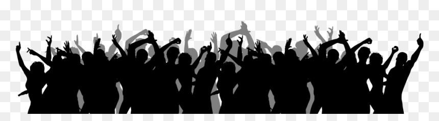 Crowd Silhouette - Audience Silhouette Png, Transparent Png - crowd silhouette png