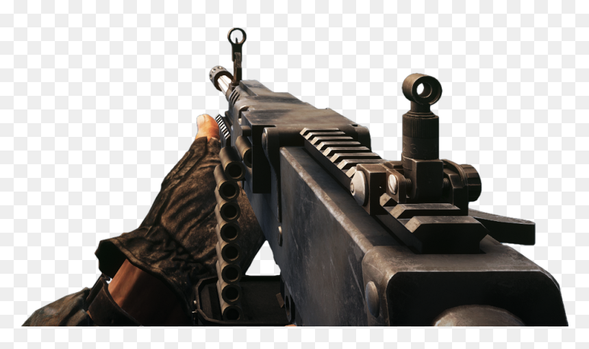 Transparent Mw2 Hitmarker Png - Machine Gun First Person, Png Download - machine gun png