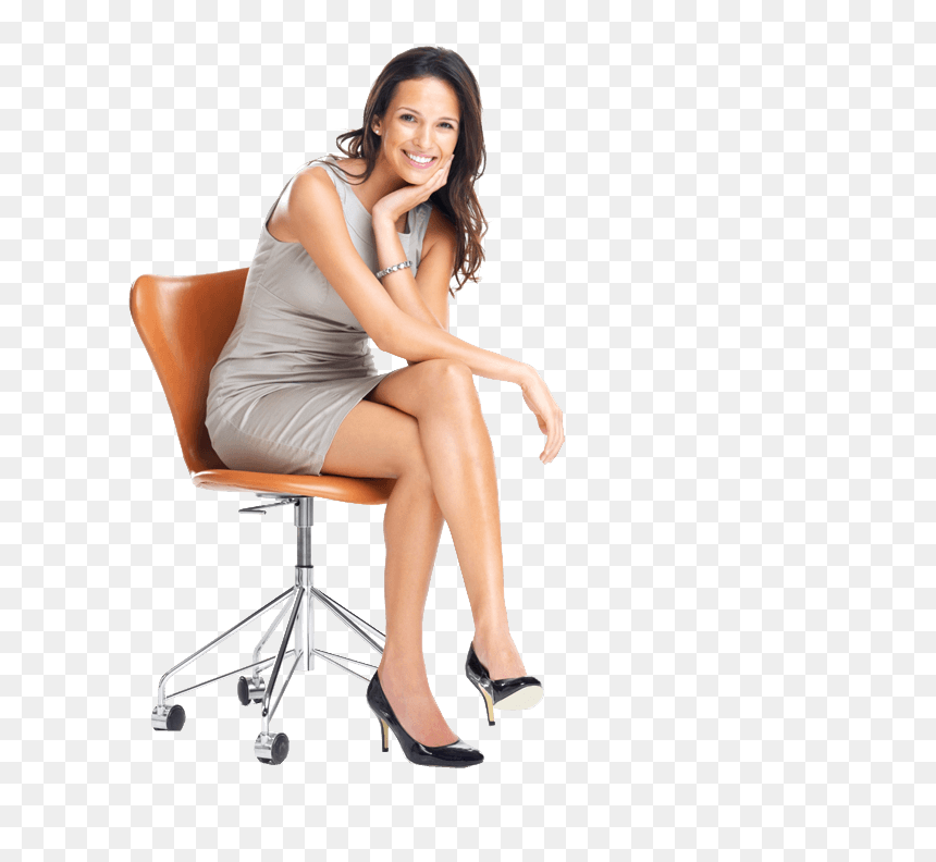 Sitting Women Png Image - Woman Sitting On Chair, Transparent Png - man sitting png