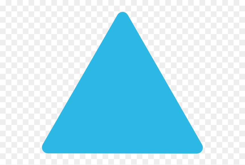 Blue Triangle Rounded Corners Clip Art At Clker - 三角形 Gif, HD Png Download - rounded rectangle png