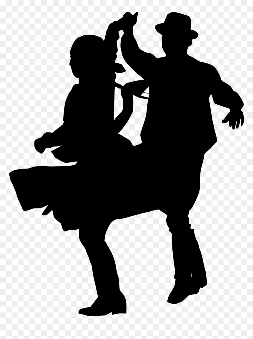 9 Couple Folk Dance Silhouette - Folk Dance Png, Transparent Png - dancer silhouette png