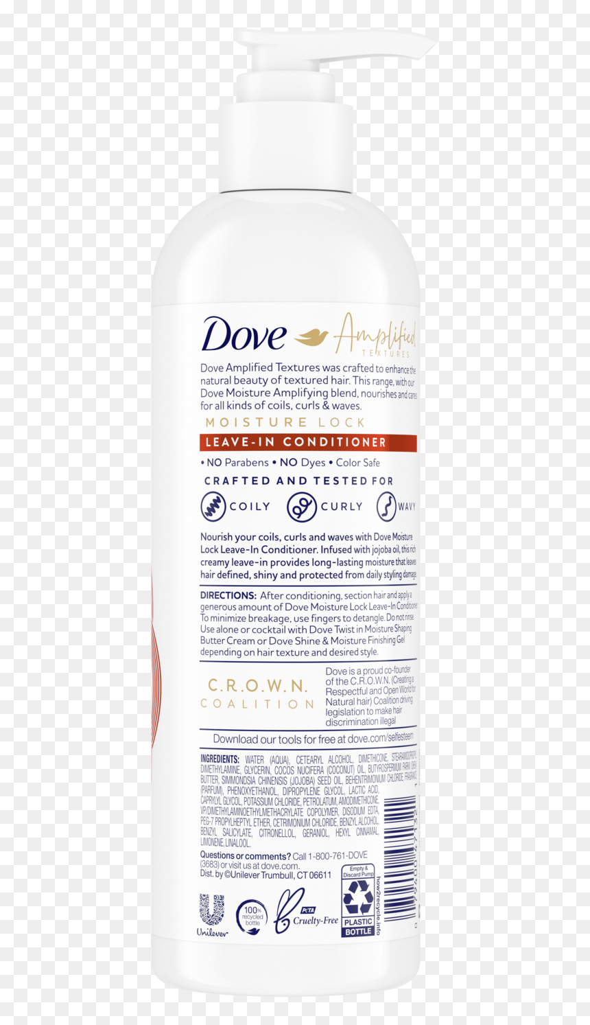 Dove Amplified Textures Leave In Conditioner - Lotion, HD Png Download - hair texture png