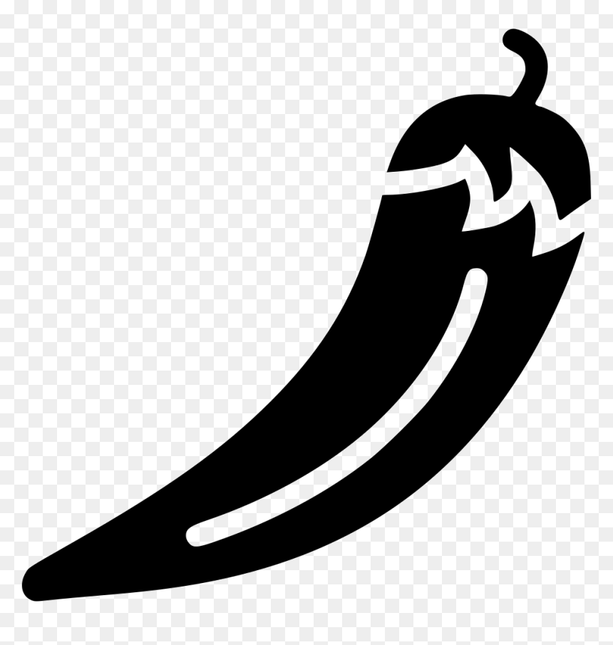 Chilli Pepper Comments - Chilli Black And White, HD Png Download - chili pepper png