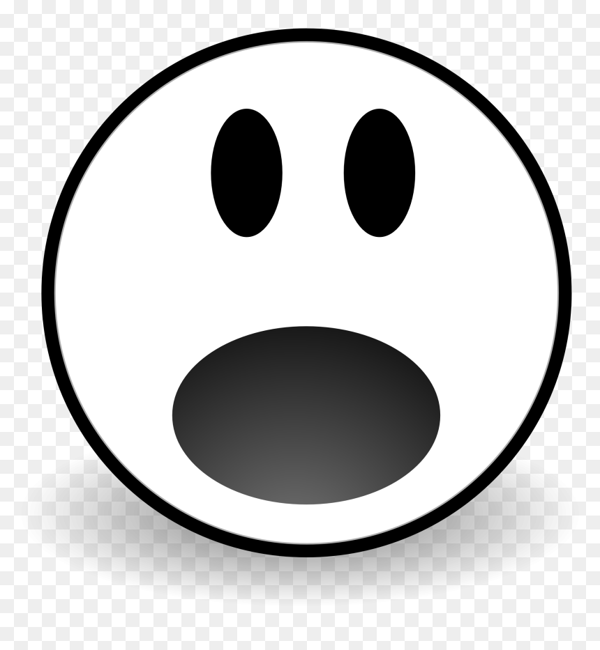 Scared Face Clipart - Scared Face Clipart Black And White, HD Png Download - scared face png