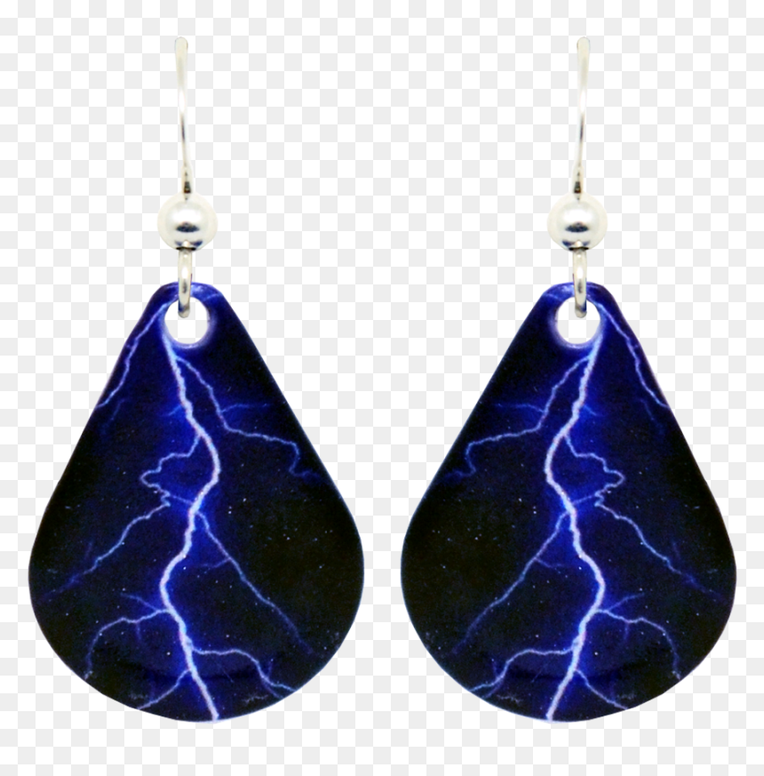 Transparent Blue Lightning Clipart - Earrings, HD Png Download - blue lightning png