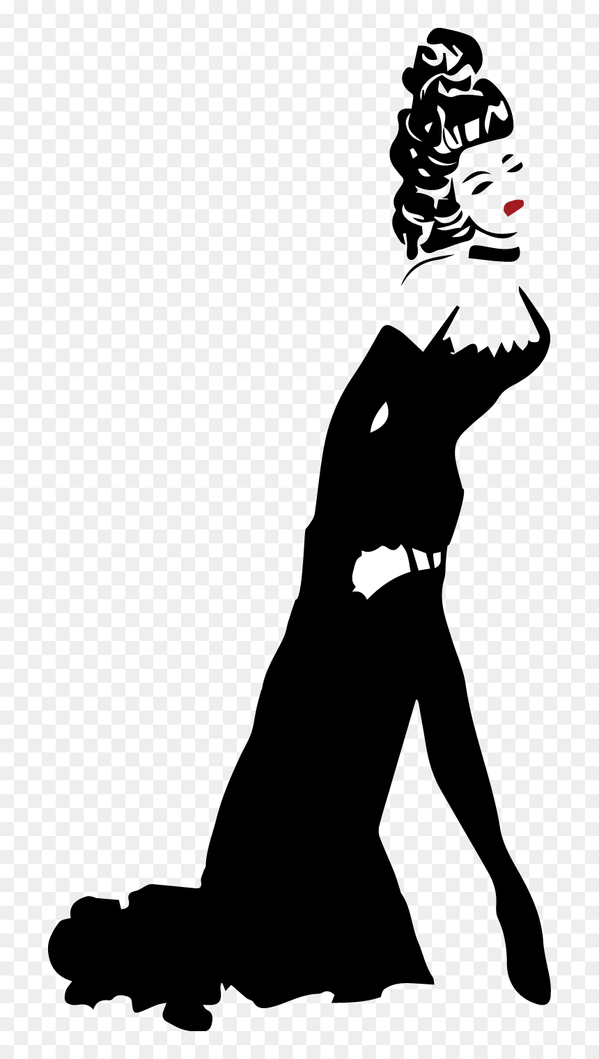 Shaow Clipart Victorian Era - Moulin Rouge Dancer Silhouette, HD Png Download - dancer silhouette png