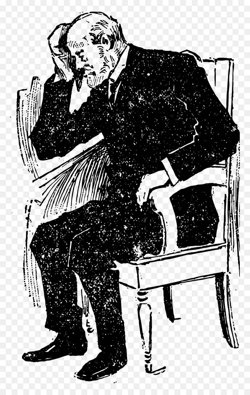 Vintage Sitting Png, Transparent Png - man sitting png