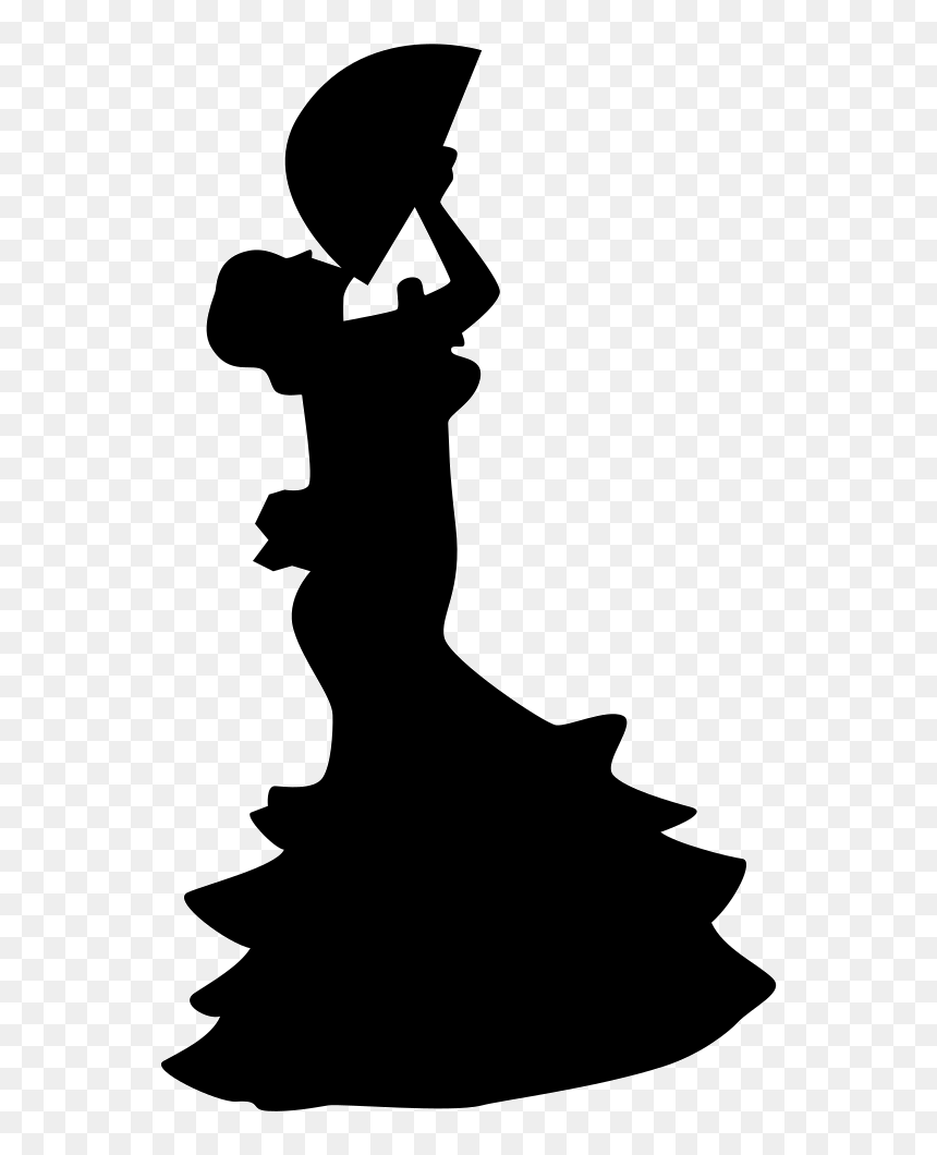 Flamenco Female Dancer Silhouette - Silhouette Sitting On Floor, HD Png Download - dancer silhouette png