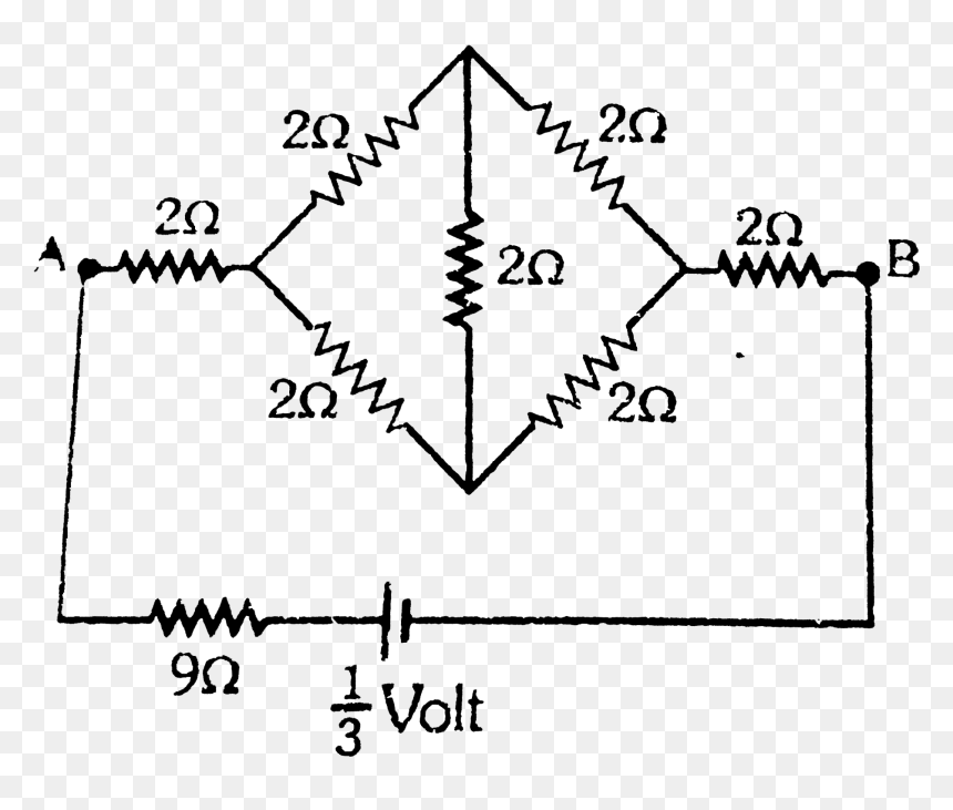 Given Circuit Find Out The Total Resistance, HD Png Download - circuit png