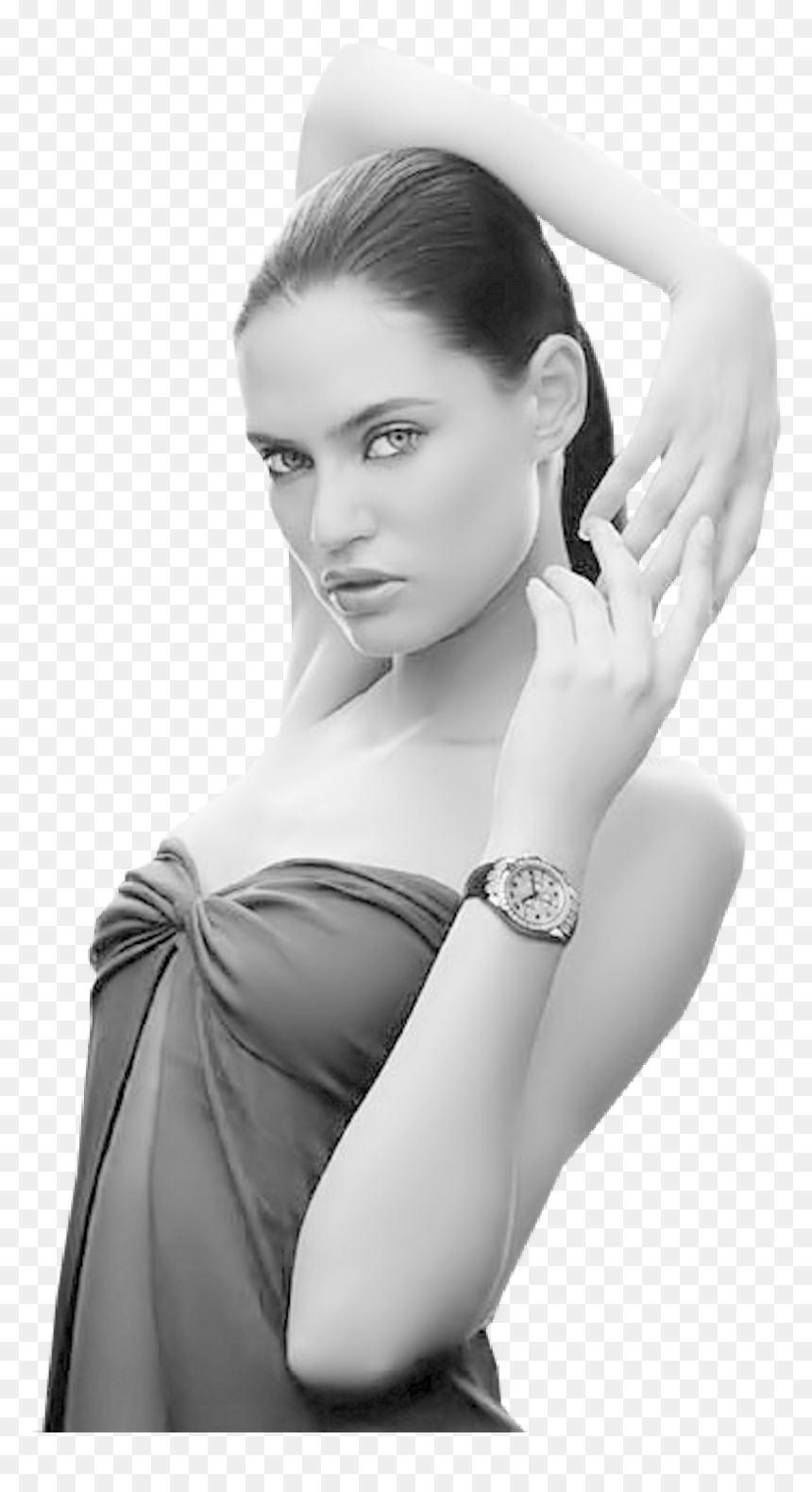 Free Black Hair Model Png - Rolex Women, Transparent Png - black model png