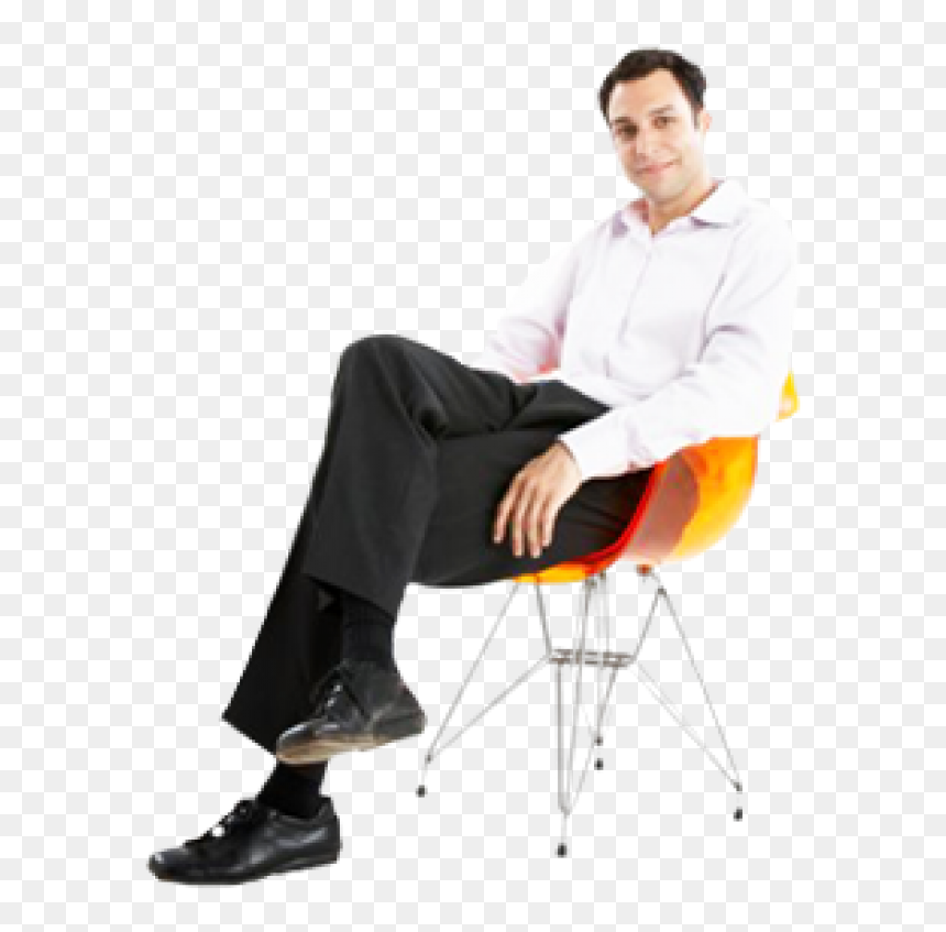 Sitting Man Png Free Download - Sitting In A Chair Png, Transparent Png - man sitting png