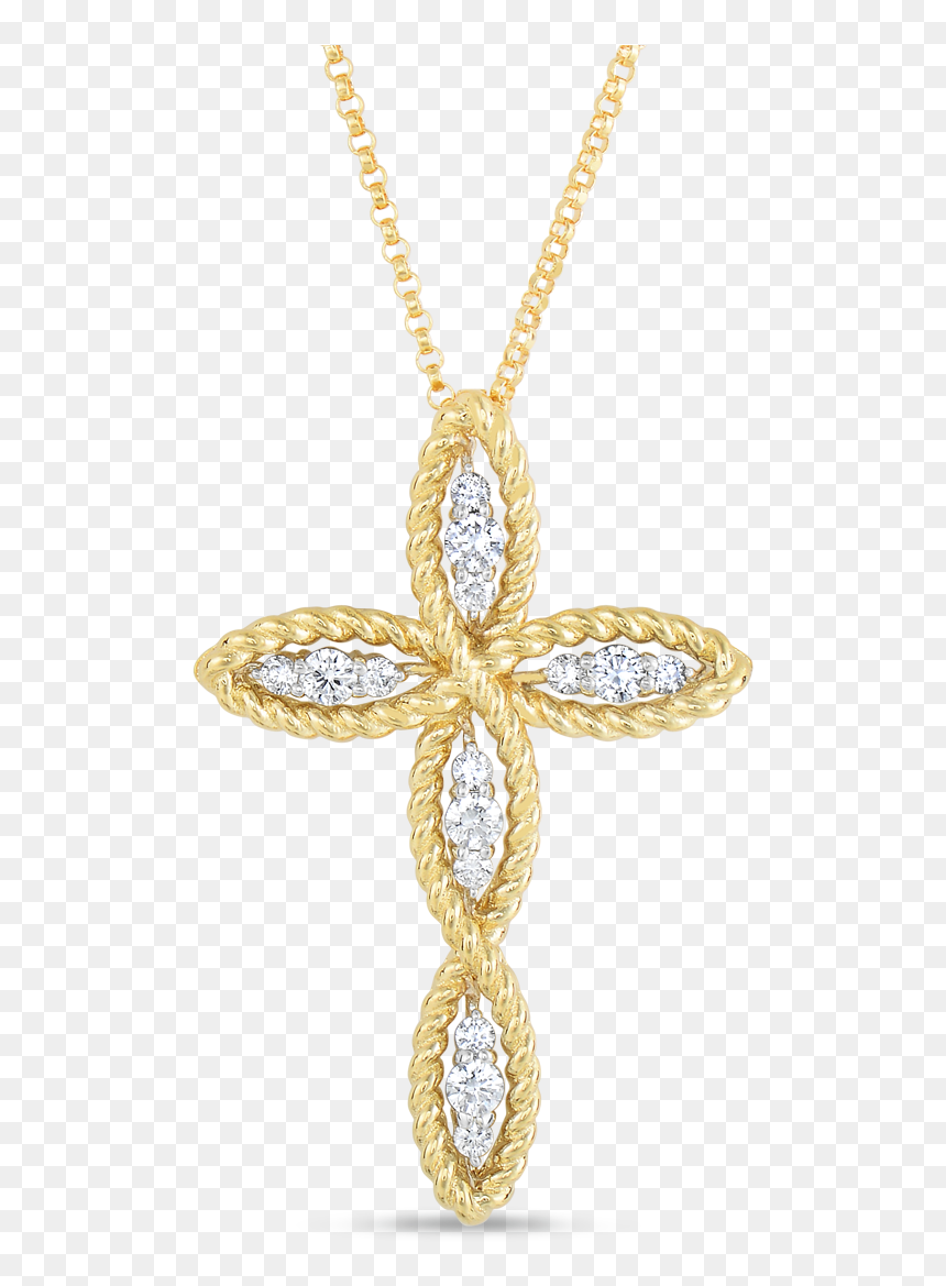 Gold Cross New Pendant, HD Png Download - gold cross png