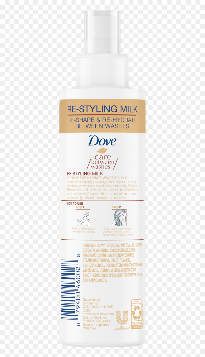 Dove Care Between Washes Re-styling Milk - Goldwell Just Smooth Shampoo 1l, HD Png Download - hair texture png