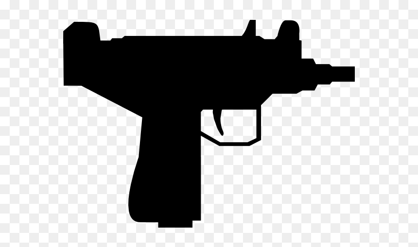 Vector Silhouette Of Uzi - Gun Silhouette, HD Png Download - uzi png