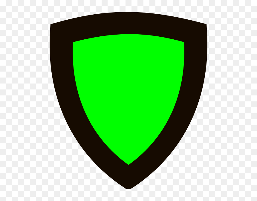How To Set Use White Shield With Blue Outline Clipart - Green Outline Shield, HD Png Download - shield outline png