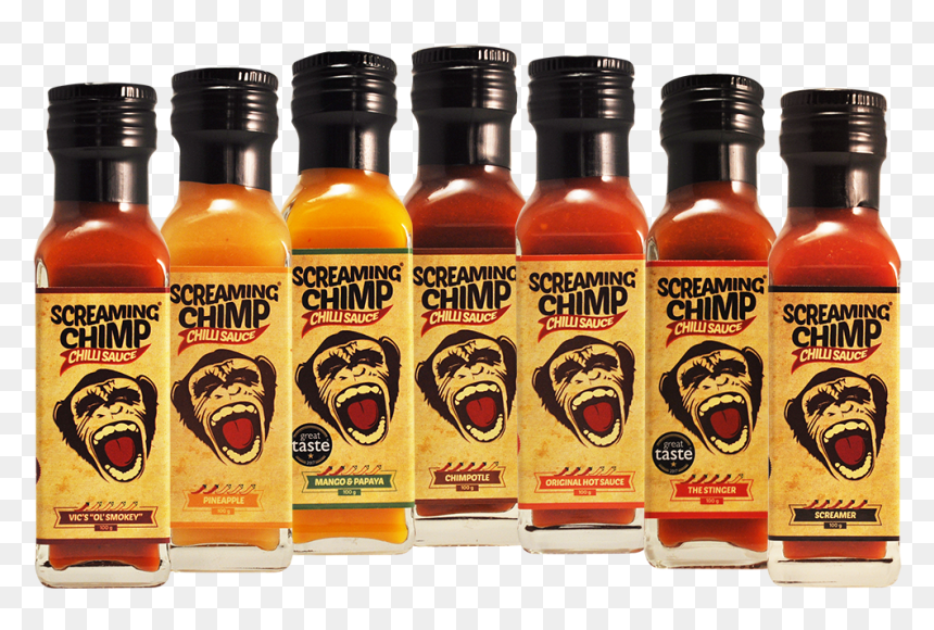 Screaming Chimp 7 Chilli Sauce Deal - Bottle, HD Png Download - chili pepper png