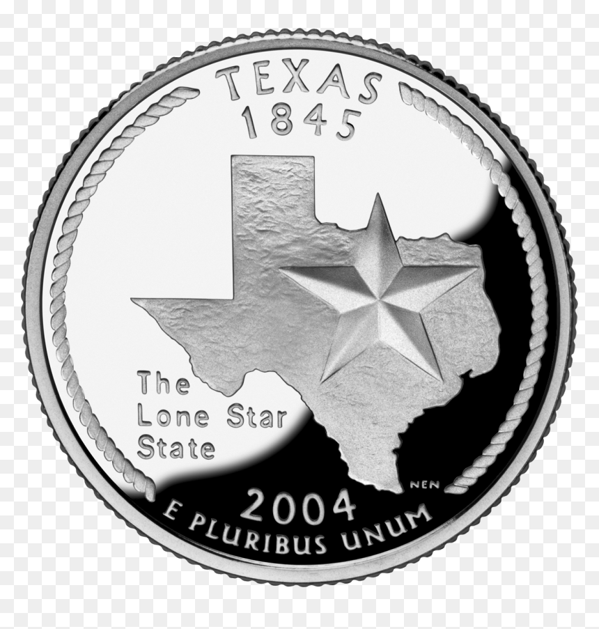 2004 Tx Proof - Texas State Quarter Coin, HD Png Download - texas outline png