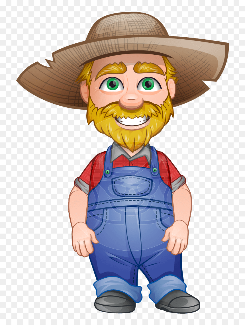 Vector Old Farmer Character - Farmer Clipart Png, Transparent Png - farmer png