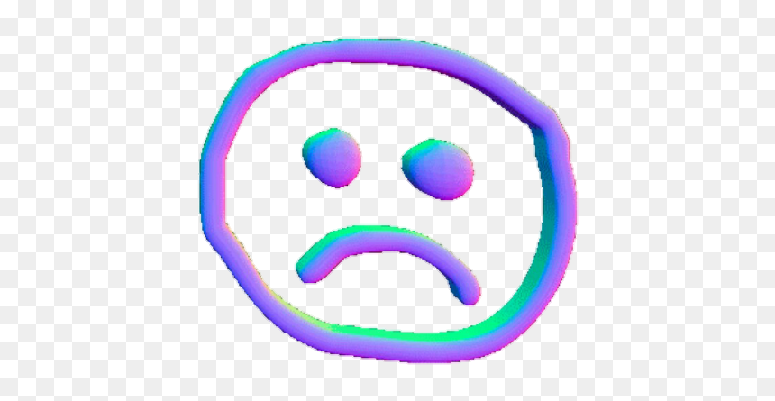 Aesthetic Sad Face Png, Transparent Png - sad png