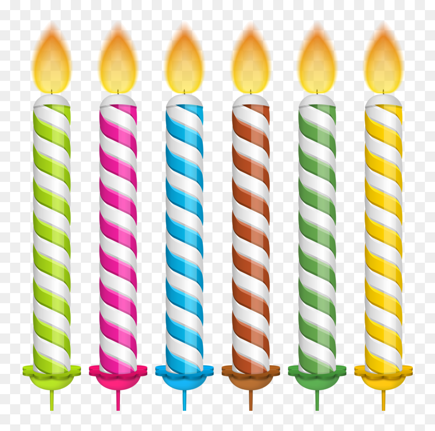 Birthday Cake Candle Clip Art - Birthday Candles No Background, HD Png ...